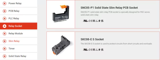 Shenler relay sockets